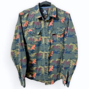 Ecko Unltd Men’s Size Med Button Down Camo Shirt